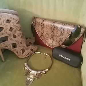 Clutch bag w/ detachable chain strap from ASOS.